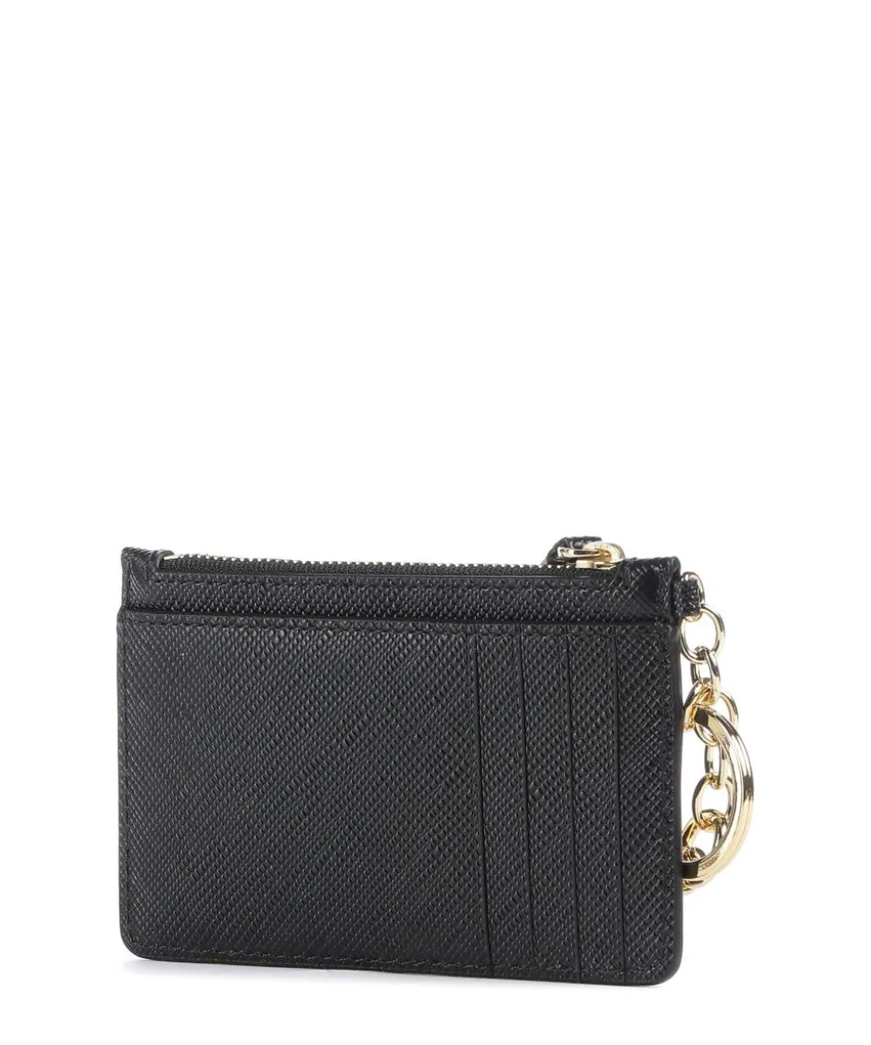 Kreditkartenetui Saffiano-Rindsleder schwarz