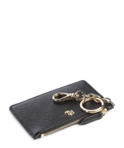 Kreditkartenetui Saffiano-Rindsleder schwarz