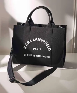 K/Rue St Guillaume Medium Handtasche Canvas schwarz