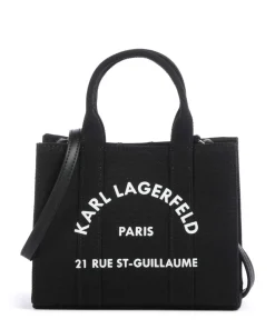 K/Rue St Guillaume Mini Umhängetasche Canvas schwarz