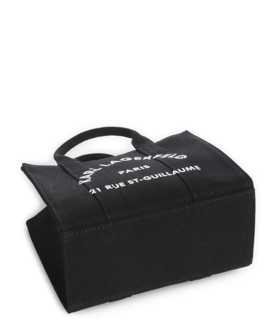 K/Rue St Guillaume Mini Umhängetasche Canvas schwarz