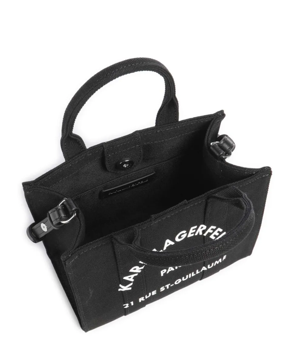 K/Rue St Guillaume Mini Umhängetasche Canvas schwarz