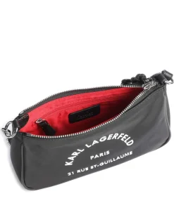 K/Rue St Guillaume Schultertasche recyceltes Polyamid schwarz