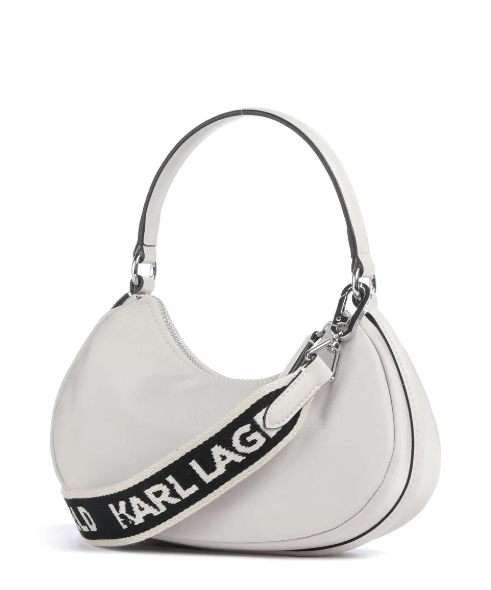 K/Rue St Guillaume Schultertasche recyceltes Polyamid elfenbein