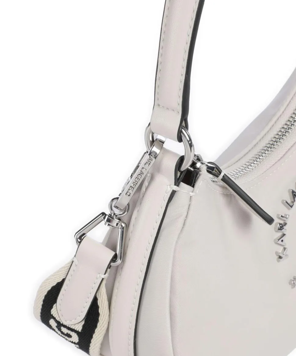 K/Rue St Guillaume Schultertasche recyceltes Polyamid elfenbein