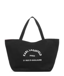 K/Rue St Guillaume Shopper Canvas schwarz