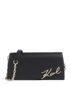 K/Signature Geldbörse fein genarbtes Rindsleder schwarz