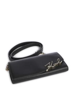 K/Signature Geldbörse fein genarbtes Rindsleder schwarz