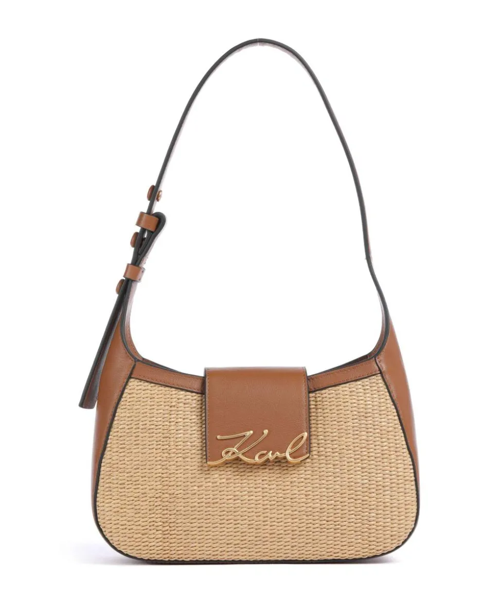 K/Signature Schultertasche Polypropylen beige/braun
