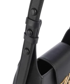 K/Signature Schultertasche fein genarbtes Rindsleder schwarz