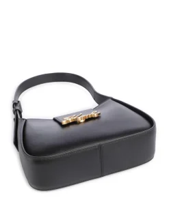 K/Signature Schultertasche fein genarbtes Rindsleder schwarz