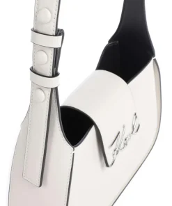 K/Signature Schultertasche fein genarbtes Rindsleder elfenbein