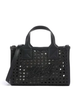 K/Skuare Small Handtasche Lederimitat schwarz