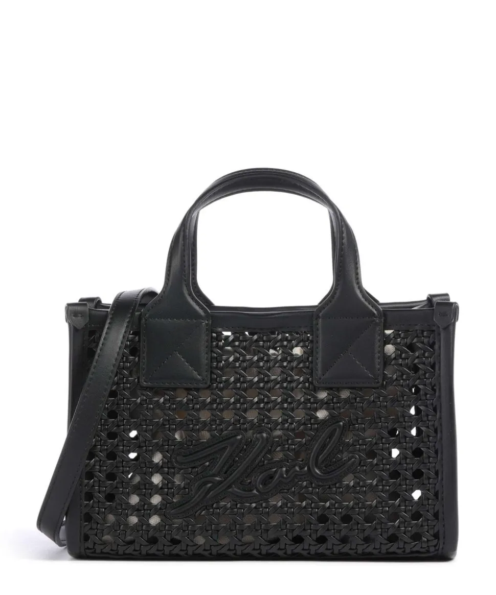 K/Skuare Small Handtasche Lederimitat schwarz