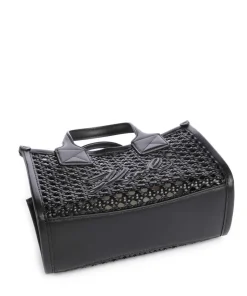 K/Skuare Small Handtasche Lederimitat schwarz