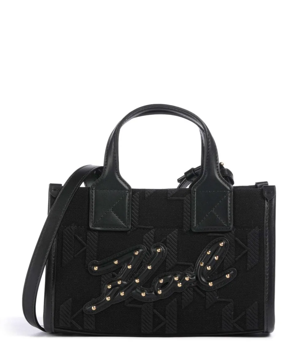 K/Skuare Small Umhängetasche Baumwolle, Lederimitat schwarz