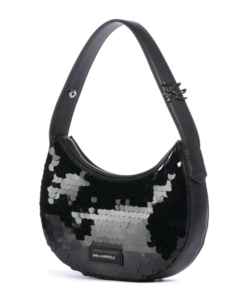 K/Soiree Schultertasche Lederimitat schwarz