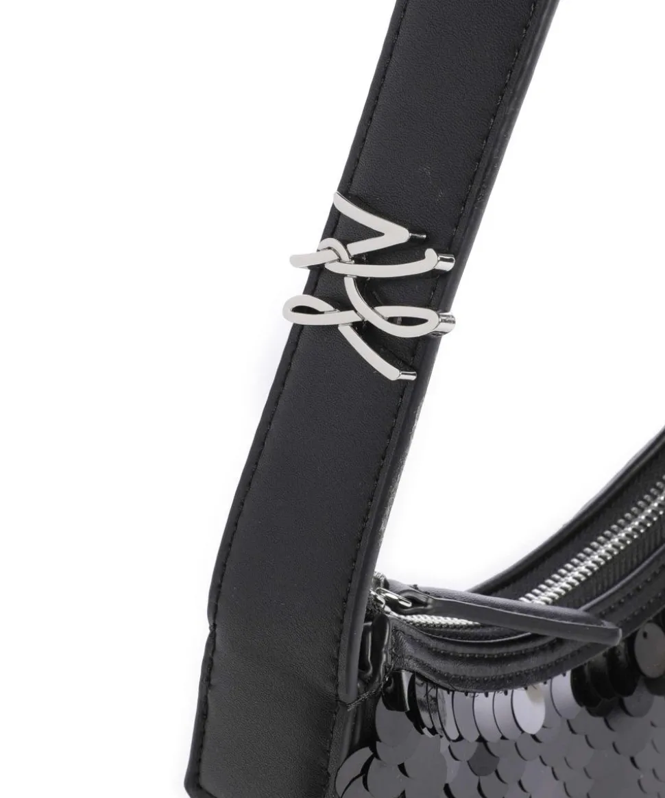 K/Soiree Schultertasche Lederimitat schwarz