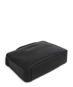 Kuriertasche Lederimitat schwarz