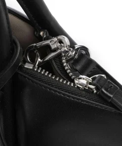 K/Wellen Umhängetasche Lederimitat schwarz