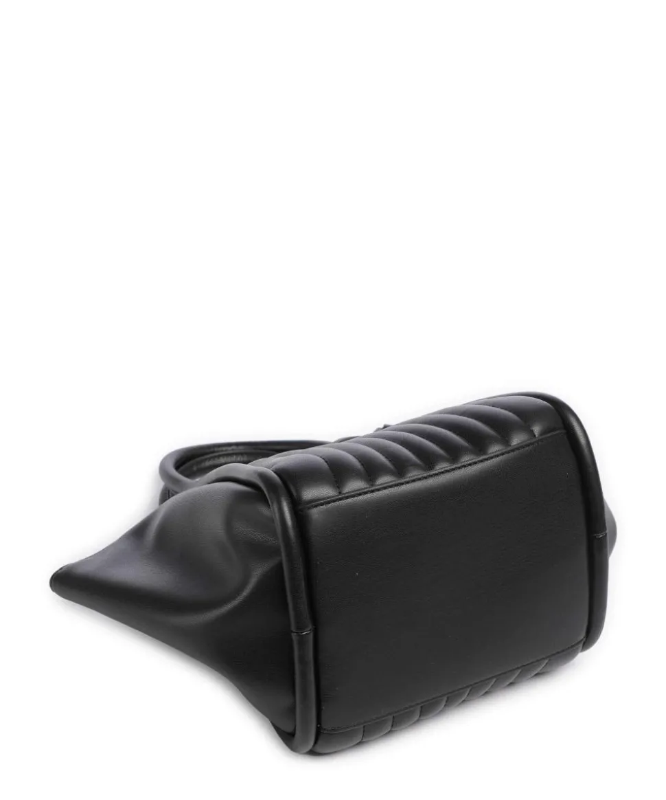 K/Wellen Umhängetasche Lederimitat schwarz