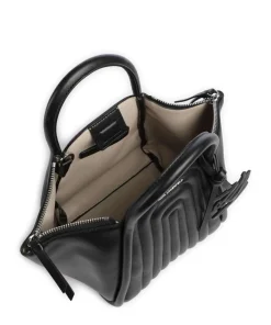 K/Wellen Umhängetasche Lederimitat schwarz