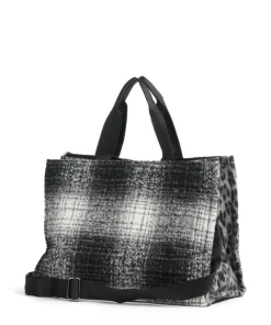 L Handtasche Polyester grau/schwarz