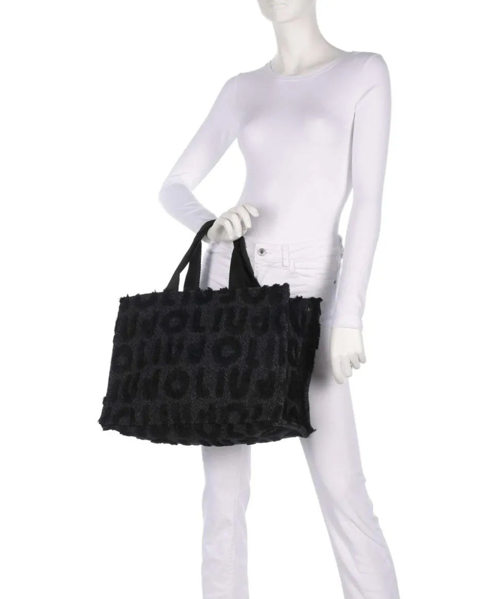 L Shopper Textil schwarz