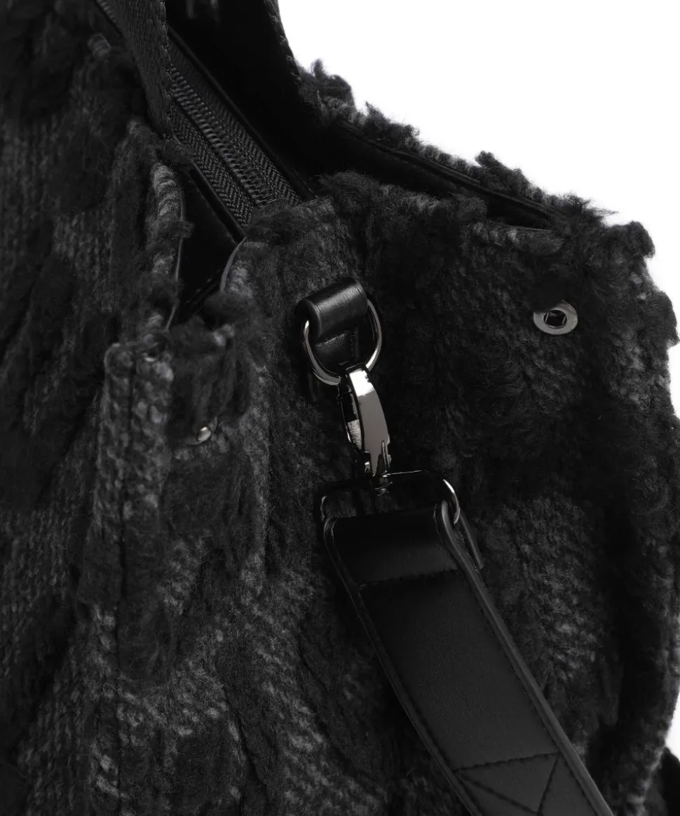 L Shopper Textil schwarz