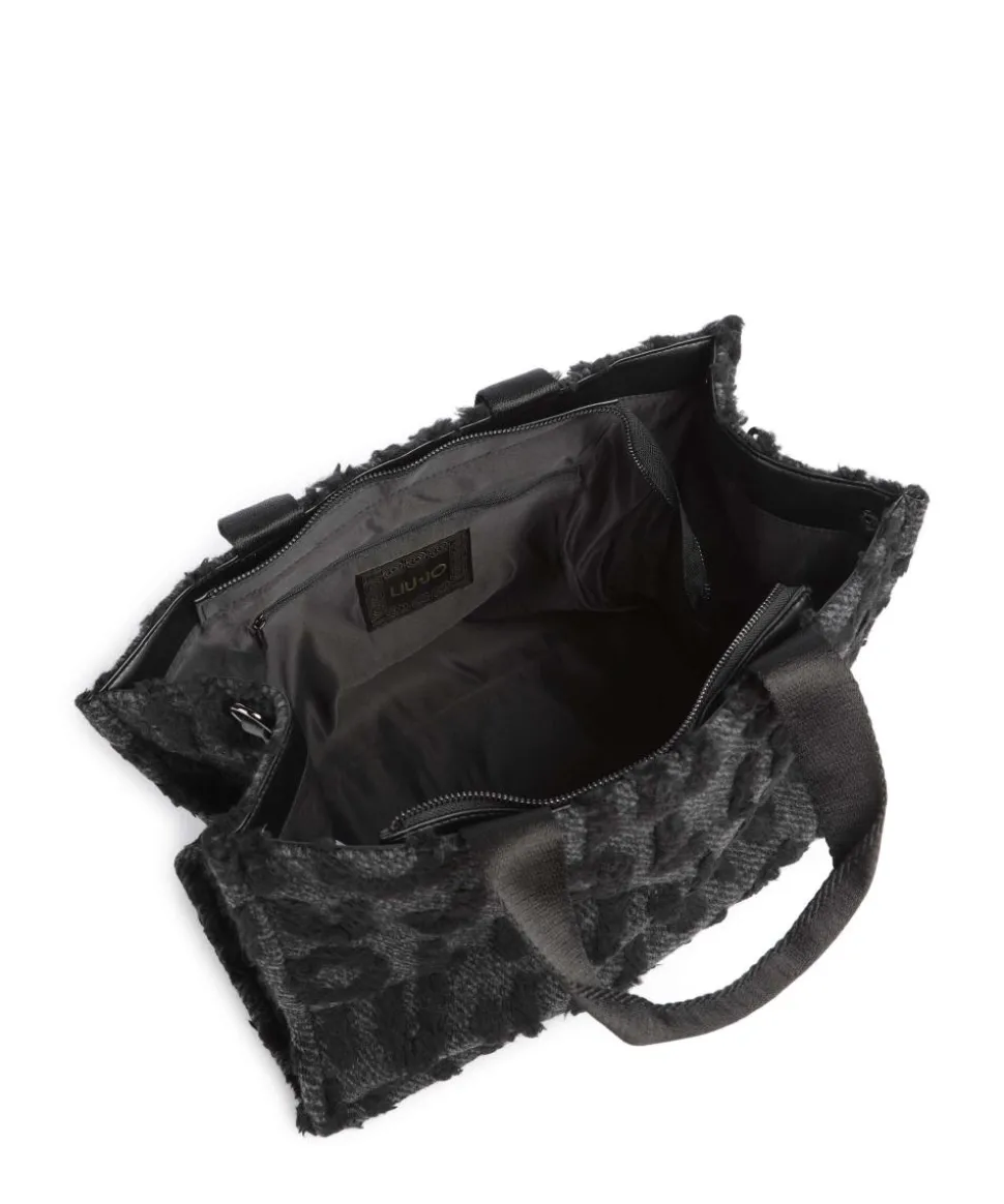 L Shopper Textil schwarz