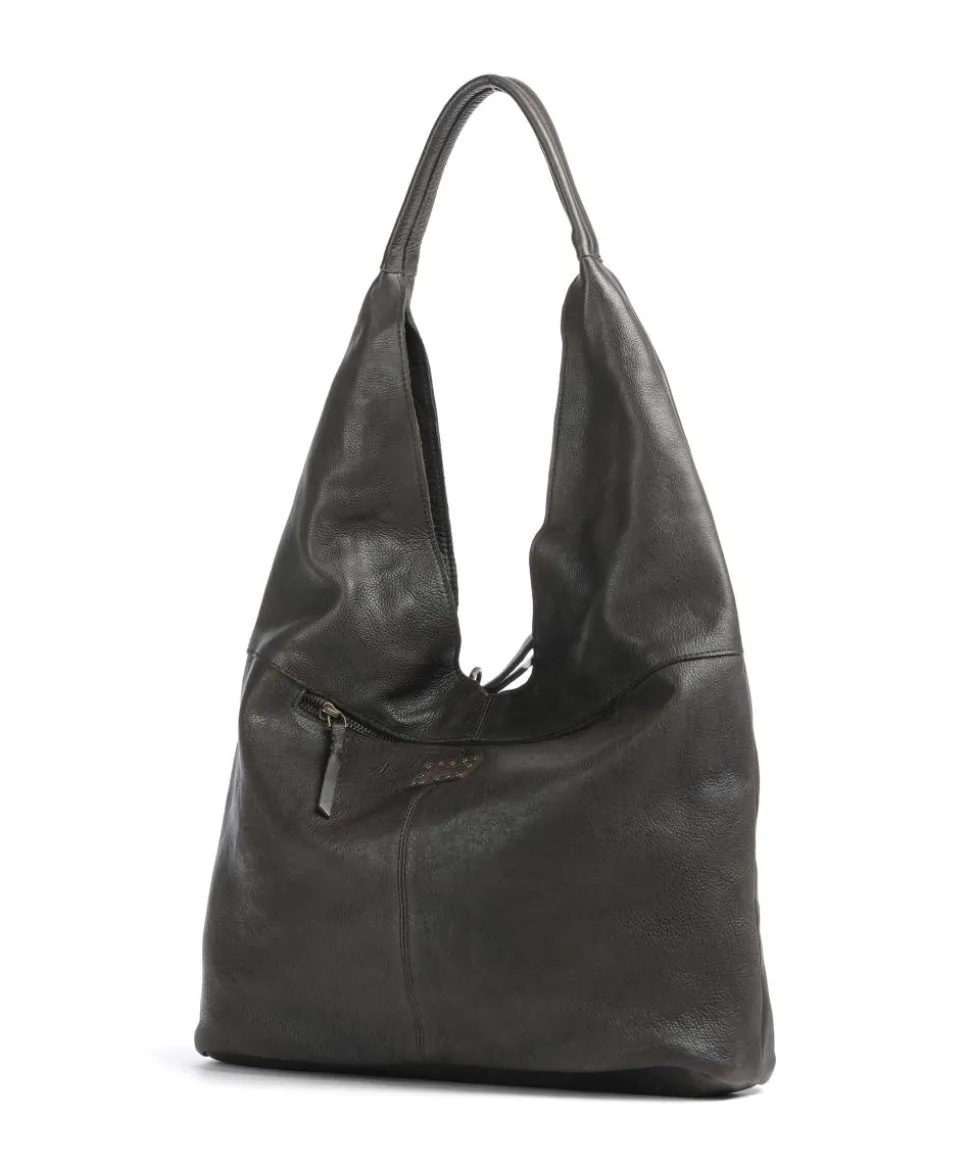 Lachnerstrasse 5 Shopper genarbtes Rindsleder dunkelgrün