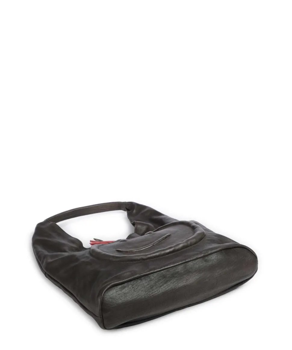 Lachnerstrasse 5 Shopper genarbtes Rindsleder dunkelgrün