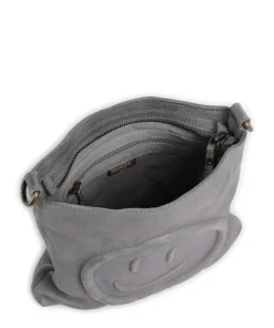 Lachnerstrasse 4 Umhängetasche genarbtes Rindsleder grau