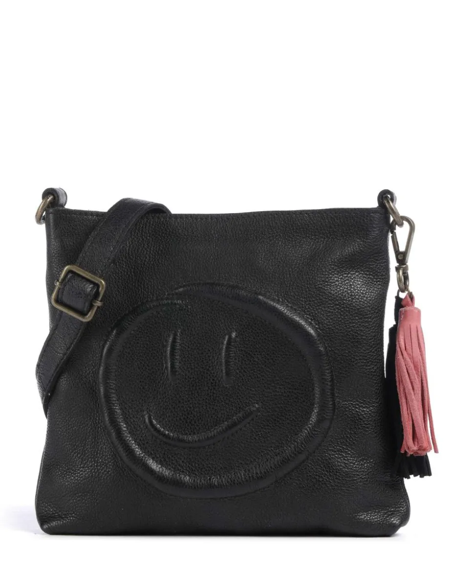 Lachnerstrasse 4 Umhängetasche genarbtes Rindsleder schwarz