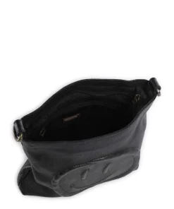 Lachnerstrasse 4 Umhängetasche genarbtes Rindsleder schwarz