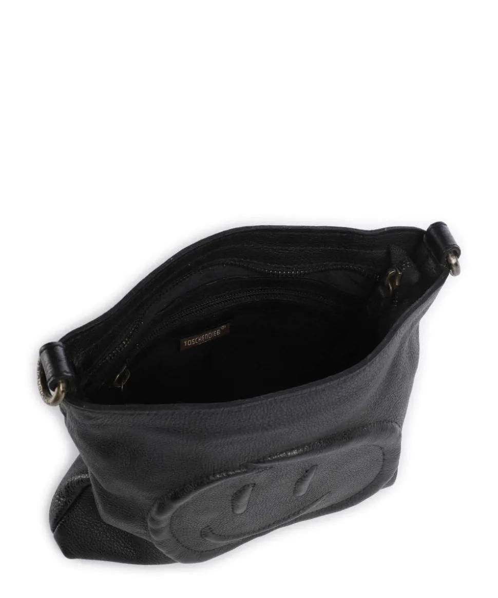 Lachnerstrasse 4 Umhängetasche genarbtes Rindsleder schwarz