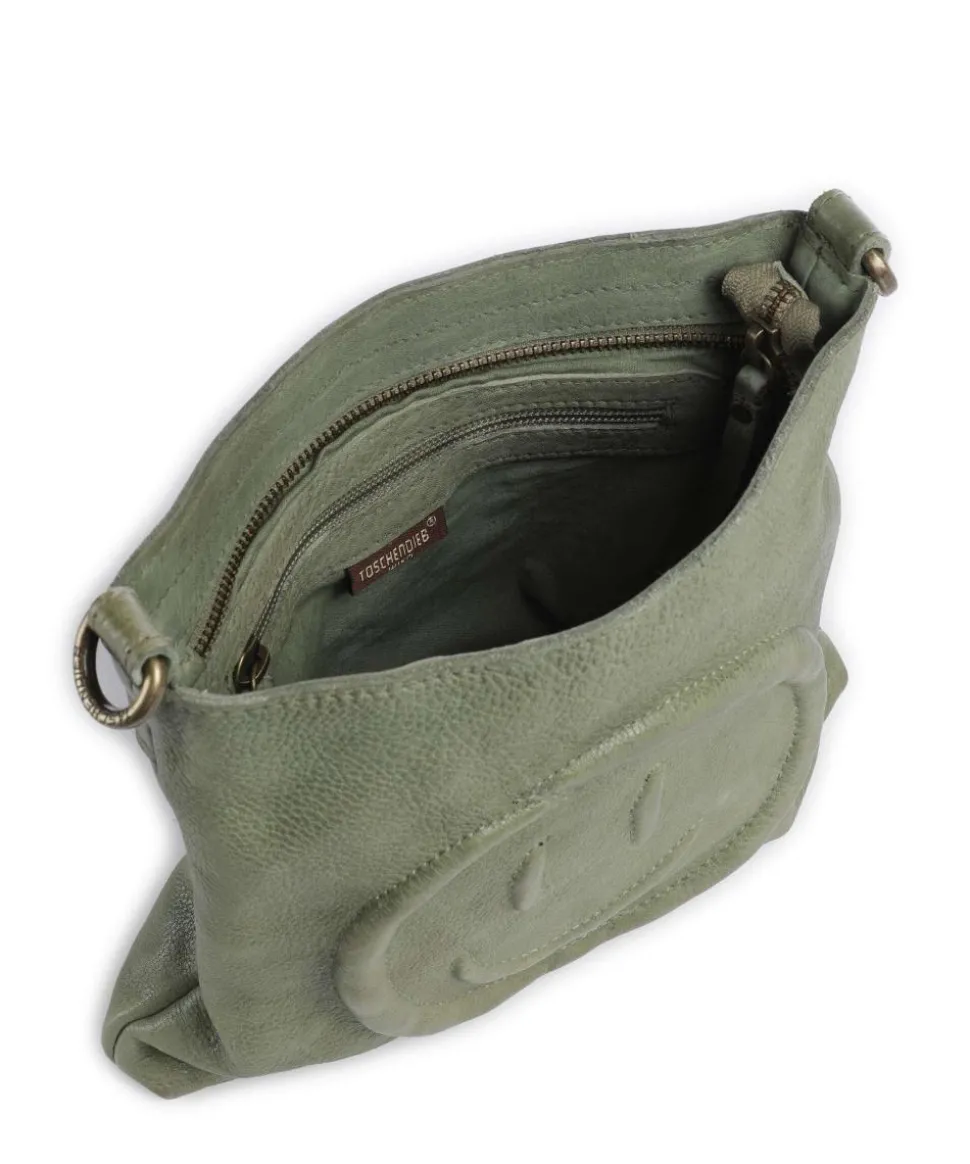 Lachnerstrasse 4 Umhängetasche genarbtes Rindsleder grün