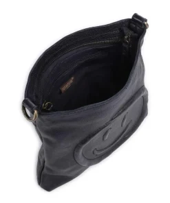 Lachnerstrasse 4 Umhängetasche genarbtes Rindsleder navy