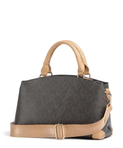 Lady Re Handtasche Lederimitat dunkelbraun