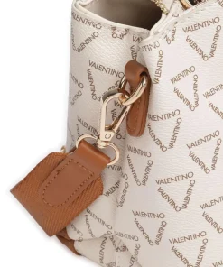 Lady Re Handtasche Lederimitat weiß/braun