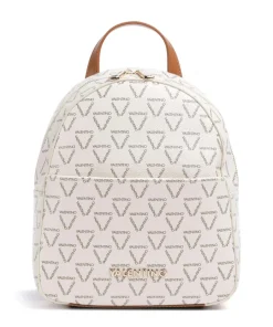 Lady Re Rucksack Lederimitat weiß/braun