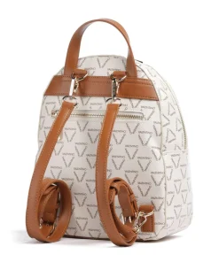 Lady Re Rucksack Lederimitat weiß/braun