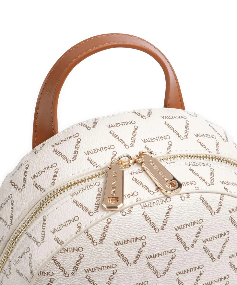 Lady Re Rucksack Lederimitat weiß/braun