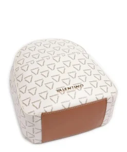 Lady Re Rucksack Lederimitat weiß/braun