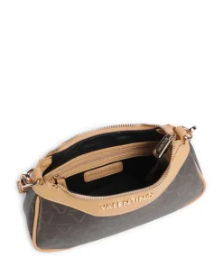 Lady Re Schultertasche Lederimitat dunkelbraun