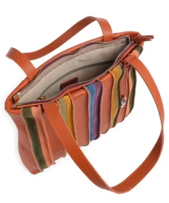 Laguna Shopper Nappaleder, Veloursleder terrakotta