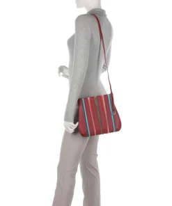 Laguna Umhängetasche Leder dunkelrot