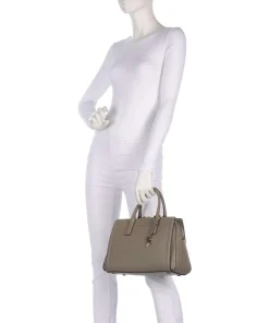 Laila Handtasche genarbtes Rindsleder taupe