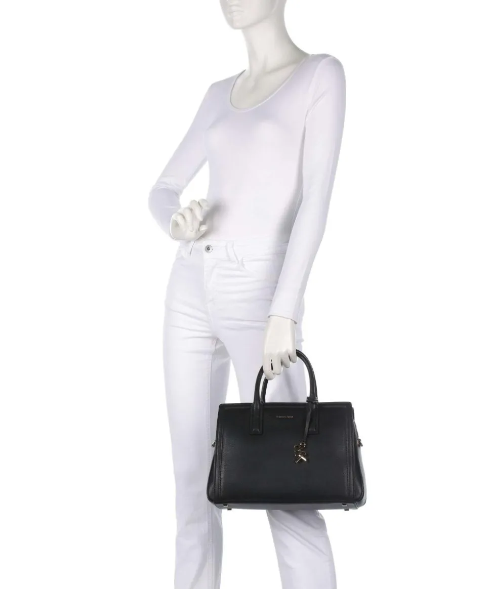 Laila Handtasche genarbtes Rindsleder schwarz