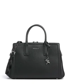 Laila Medium Handtasche genarbtes Rindsleder schwarz